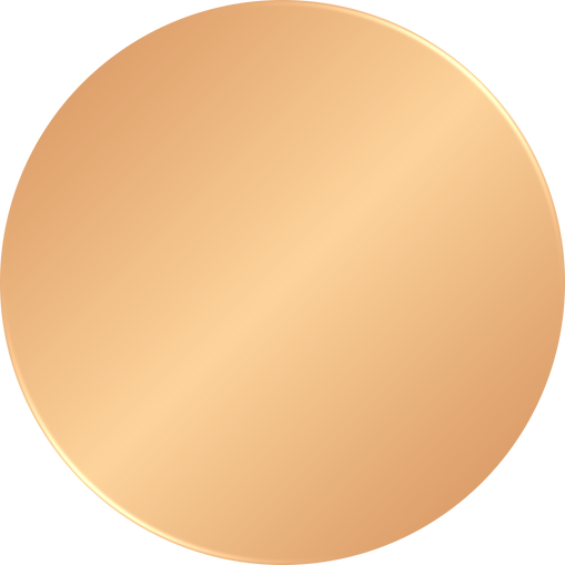 Bronze Circle Button, Bronze Circle Badge